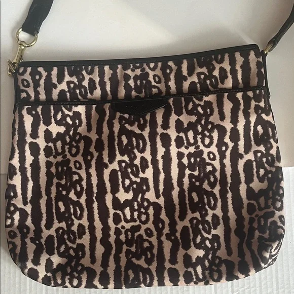 Coach Leopard Print Shoulder crossbody Bag in Black and Tan - Picture 3 of 10